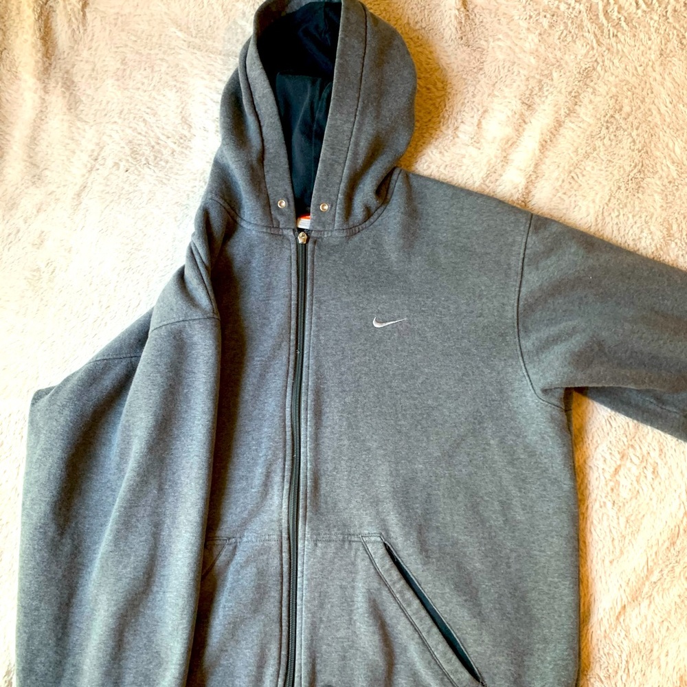 Nike zip up grey sweater size medium